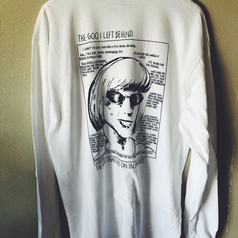 Sonic Youth ロングスリーブ Echo Tシャツ ホワイト/L | ah876