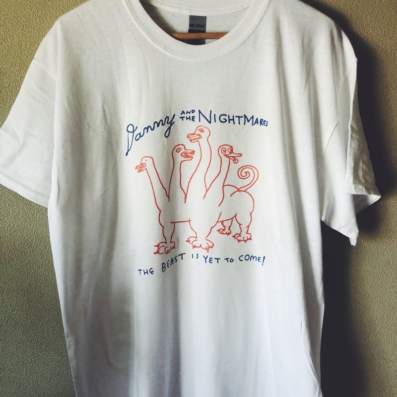 ダニエル・ジョンストン　サイン入りアート ダニエル・ジョンストン Danny And The Nightmares Tシャツ