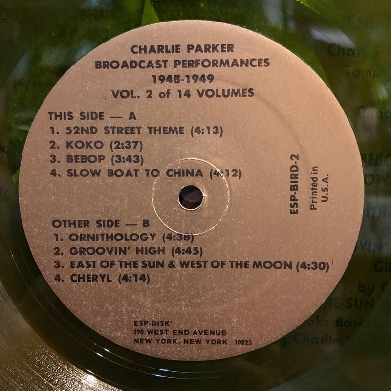 Charlie Parker / BROADCAST PERFORMANCES | FUN F