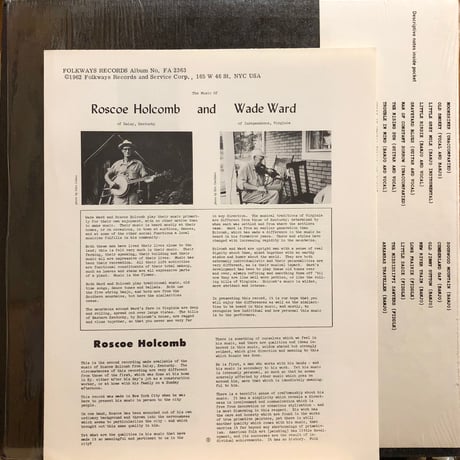 THE MUSIC OF ROSCOE HOLCOMB & WADE WARD