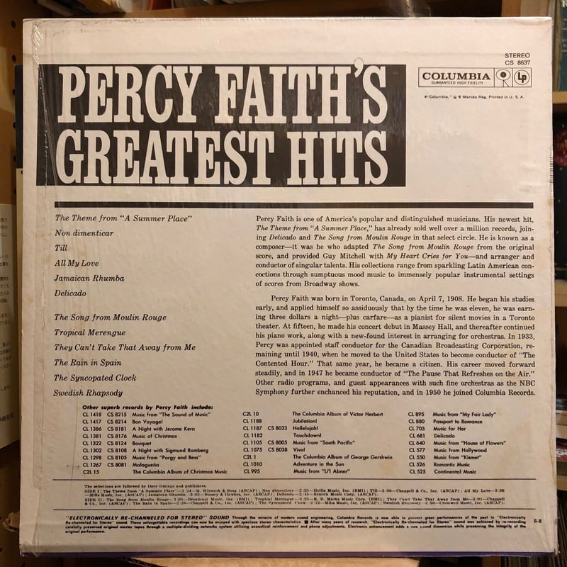 Percy Faith・ Majesticレコード時代のSP ‘47年NY録音 Percy Faith・ Majesticレコード時代のSP '47年NY録音 洋楽