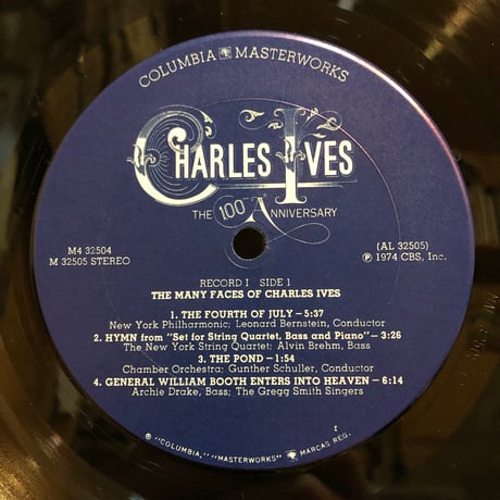 CHARLES IVES : THE 100TH ANNIVERSARY (5LP BOX SET)