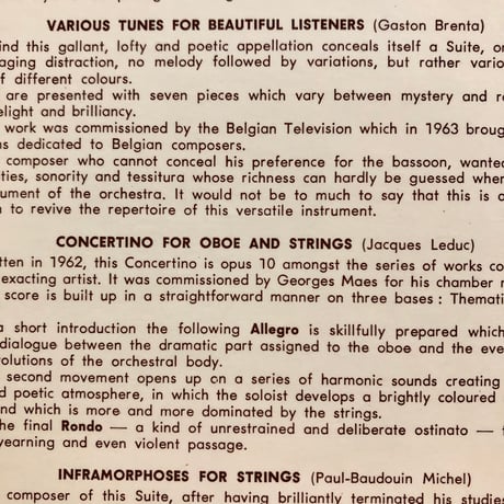 GASTON BRENTA / JACQUES LEDUC / PAUL-BAUDOUIN MICHEL