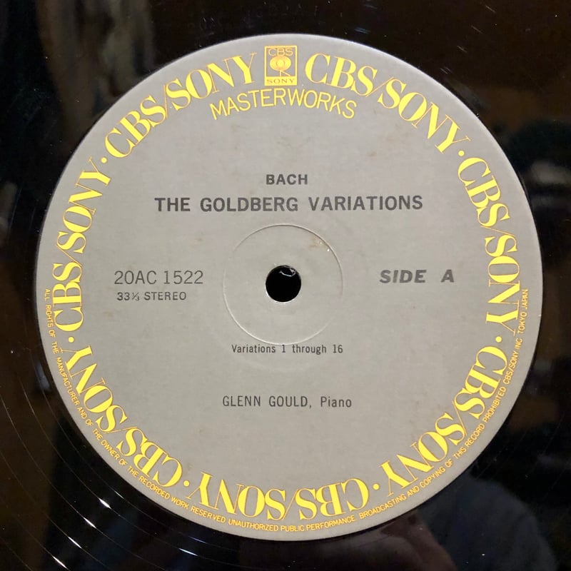 Glenn Gould / BACH - THE GOLDBERG VARIATIONS |