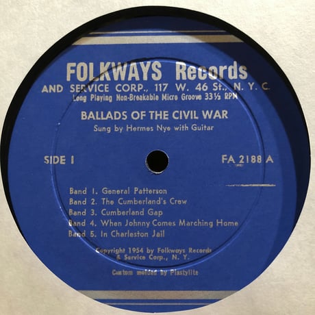 Hermes Nye / BALLADS OF THE CIVIL WAR (10inch LP)