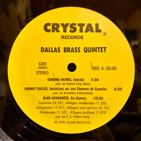 Dallas Brass Quintet / PERFORMS MUSIC OF PERSICHETTI, HOVHANESS, HAINES, REYNOLDS AND CHILDS