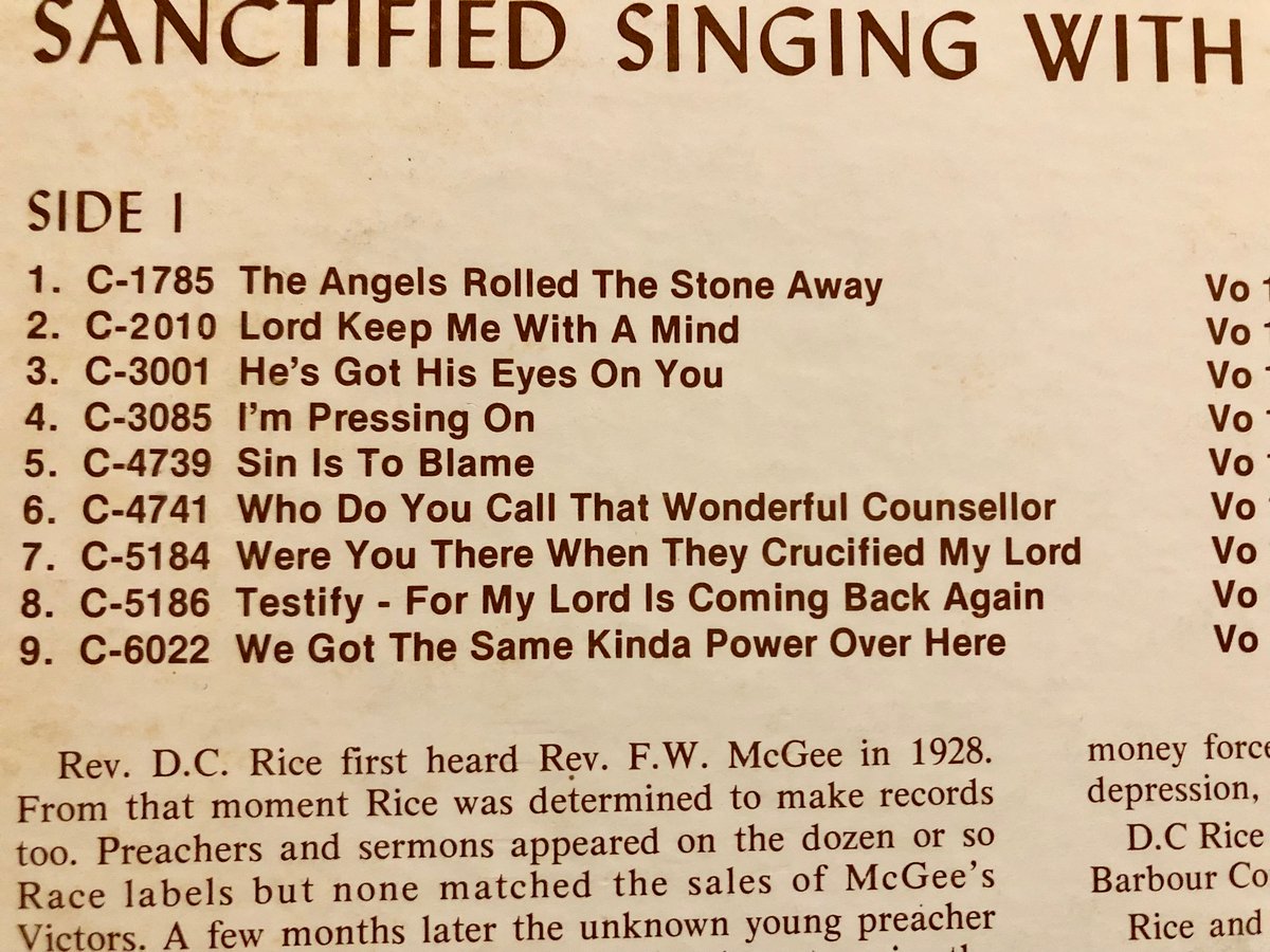 Rev. D.C. Rice / SANCTIFIED SINGING WITH TRADIT...