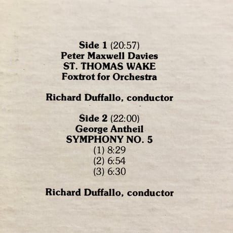Louisville Orchestra / PETER MAXWELL DAVIES // GEROGE ANTHEIL