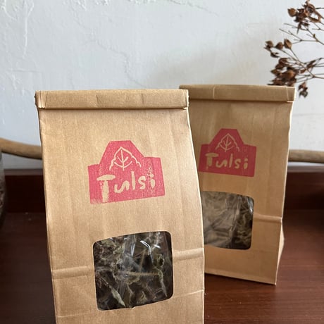 農薬不使用・肥料なしで育てたトゥルシー（ホーリーバジル）乾燥 2パック