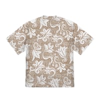 佐野藍個展Tシャツ アルビナリリー・ペイズリーTシャツ　ゴールド