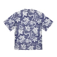 佐野藍個展Tシャツ アルビナリリー・ペイズリーTシャツ　インディゴ