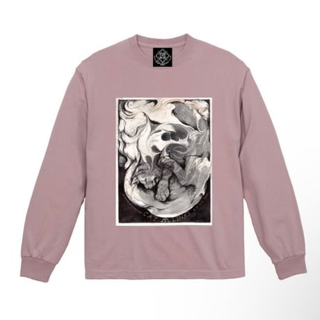 佐野藍個展限定Tシャツ「CAT LINKS」里山のピンク