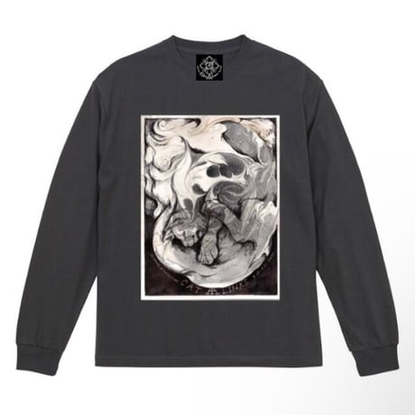 佐野藍個展限定Tシャツ「CAT LINKS」炭のクロ