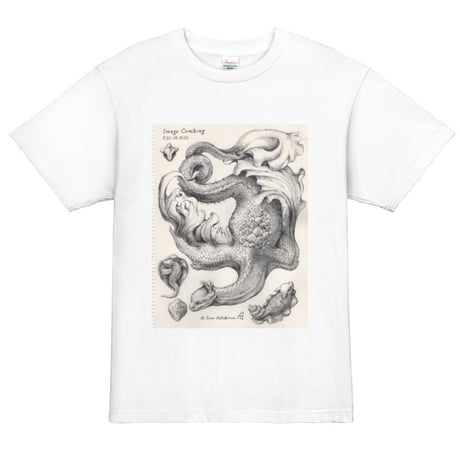 佐野藍個展限定Tシャツ「Image Combing」ホワイト