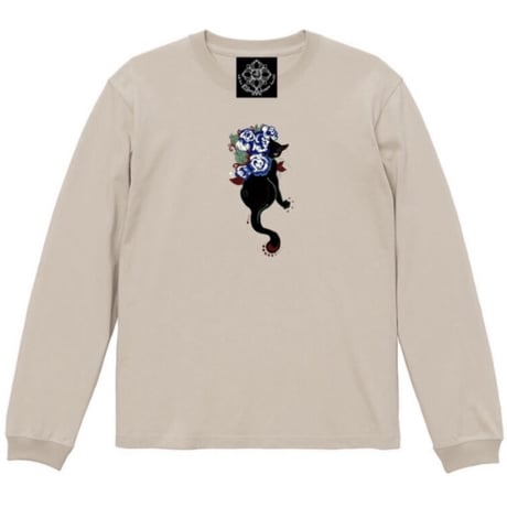 「ボクのタカラモノ」Tシャツ-黒猫-  ベージュ