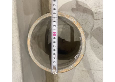 受皿付グレー鉢 5号