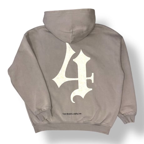 “IRVIN” Big 4 Vintage Dyed Full Zip Hoodie (Grey, Reflective)