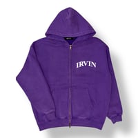 “IRVIN” Big 4 Vintage Dyed Full Zip Hoodie (Purple, White)