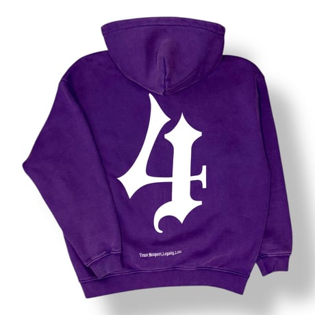 “IRVIN” Big 4 Vintage Dyed Full Zip Hoodie (Purple, White)