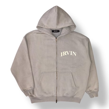 “IRVIN” Big 4 Vintage Dyed Full Zip Hoodie (Grey, Reflective)