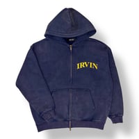 “IRVIN” Big 4 Vintage Dyed Full Zip Hoodie (Navy, Yellow)