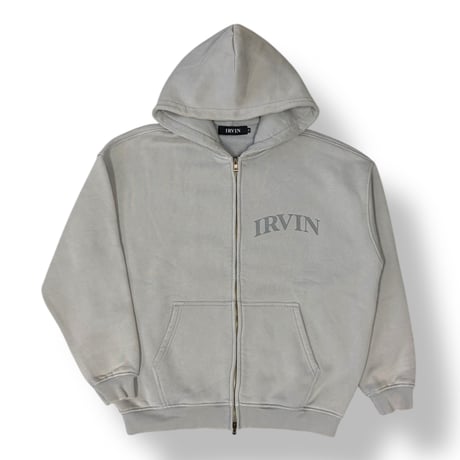 “IRVIN” Big 4 Vintage Dyed Full Zip Hoodie (Grey, Reflective)