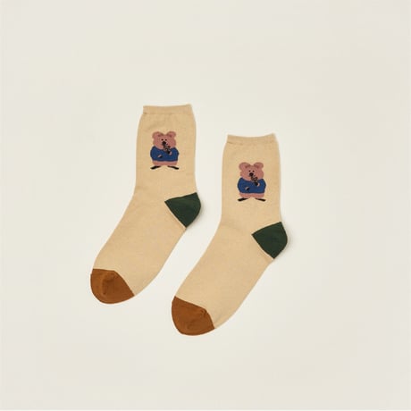 【Dinotaeng】Donut Quokka Single Socks靴下