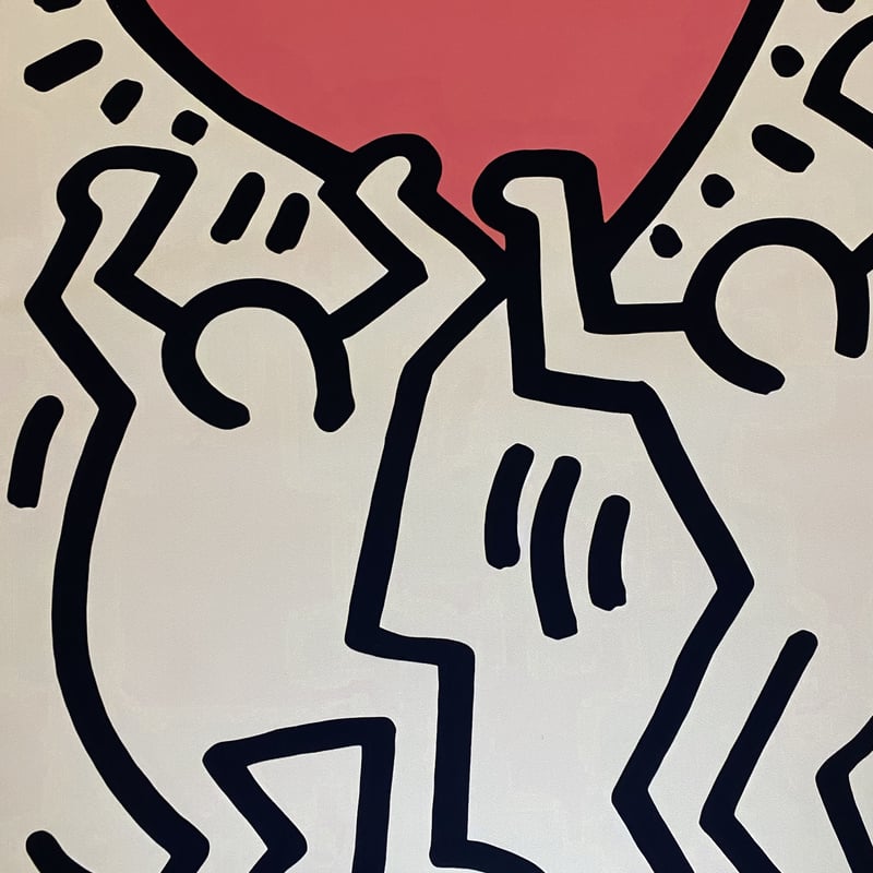 Keith Haring、69、希少画集画、新品額装付、状態良好 痛かっ