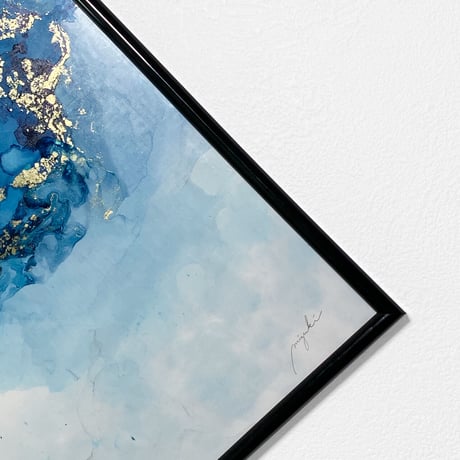 「Cote d'Azur01／コート・ダジュール01」 alcohol ink art interior poster／アルコールインクアート インテリアポスター