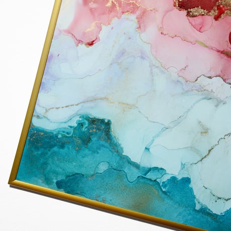 「aladdin's lamp02/アラジンランプ02」A3フレームセット  alcohol ink art interior poster／アルコールインクアート インテリアポスター