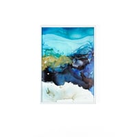 「Midnight Blue 01／ミッドナイトブルー 01」 alcohol ink art interior poster／アルコールインクアート インテリアポスター