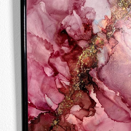 「Bordeaux 02／ボルドー 02」 alcohol ink art interior poster／アルコールインクアート インテリアポスター