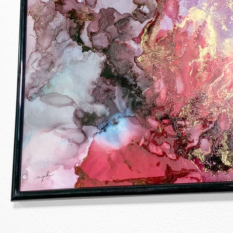 「Bordeaux 03／ボルドー 03」 alcohol ink art interior poster／アルコールインクアート インテリアポスター