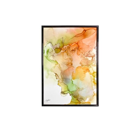 「Marigold 01／マリーゴールド01」 alcohol ink art interior poster／アルコールインクアート インテリアポスター