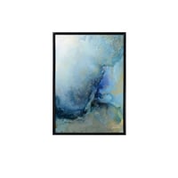 「Bleu de Monet01／ブルー・ドゥ・モネ01」 alcohol ink art interior poster／アルコールインクアート インテリアポスター