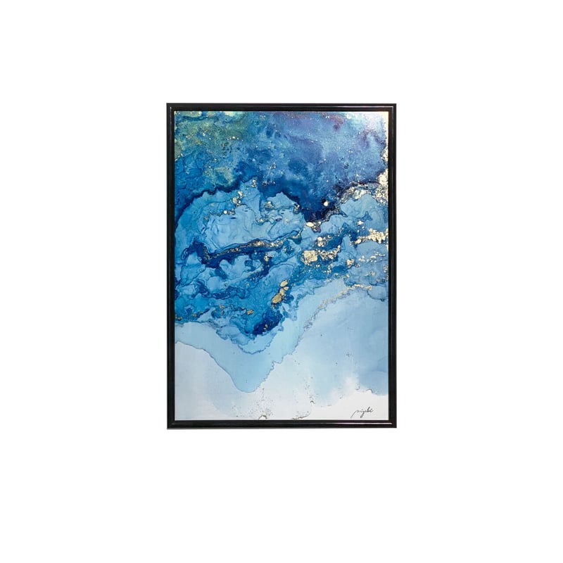 lapis lazuli01／ラピスラズリ01」 alcohol ink art inter