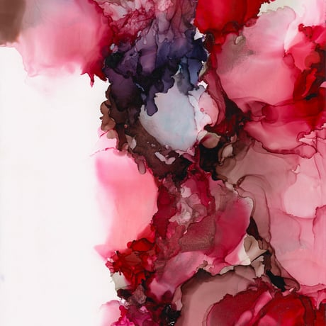 「Bordeaux 01／ボルドー 01」 alcohol ink art interior poster／アルコールインクアート インテリアポスター