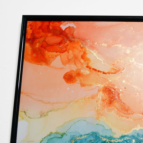 「aladdin's lamp01／アラジンランプ01」 alcohol ink art interior poster／アルコールインクアート インテリアポスター