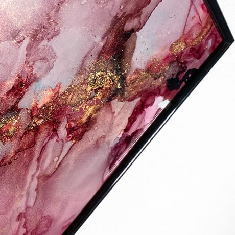 「Bordeaux 02／ボルドー 02」 alcohol ink art interior poster／アルコールインクアート インテリアポスター