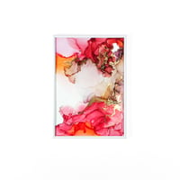 「Poppy Red 01／ポピーレッド 01」 alcohol ink art interior poster／アルコールインクアート インテリアポスター