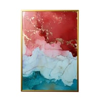 「aladdin's lamp02/アラジンランプ02」A3フレームセット  alcohol ink art interior poster／アルコールインクアート インテリアポスター
