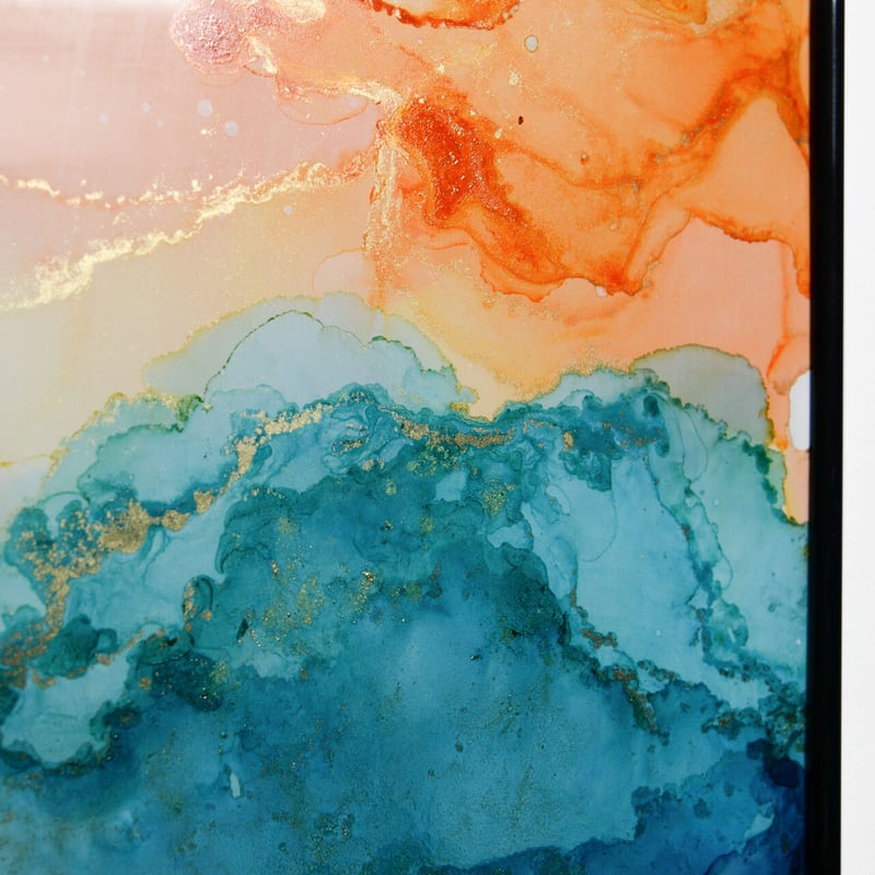 aladdin's lamp01／アラジンランプ01」 alcohol ink art in