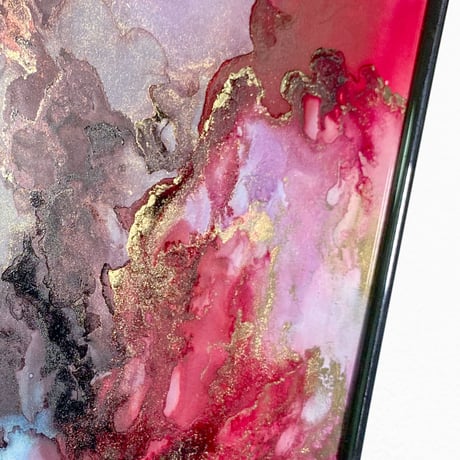 「Bordeaux 03／ボルドー 03」 alcohol ink art interior poster／アルコールインクアート インテリアポスター