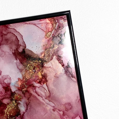 「Bordeaux 02／ボルドー 02」 alcohol ink art interior poster／アルコールインクアート インテリアポスター