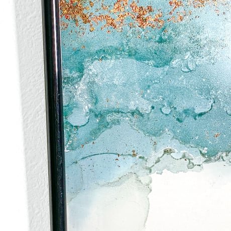 「See Blue 03／シーブルー03」 alcohol ink art interior poster／アルコールインクアート インテリアポスター