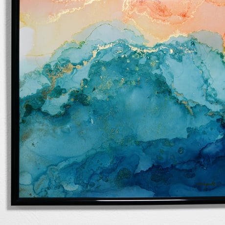 「aladdin's lamp01／アラジンランプ01」 alcohol ink art interior poster／アルコールインクアート インテリアポスター