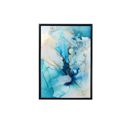 「Dragee Blue02／ドラジェ・ブルー02」 alcohol ink art interior poster／アルコールインクアート インテリアポスター