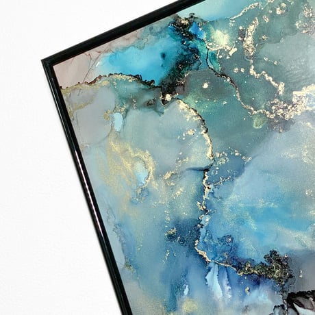 「Twilight sky01／トワイライトスカイ01」 alcohol ink art interior poster／アルコールインクアート インテリアポスター
