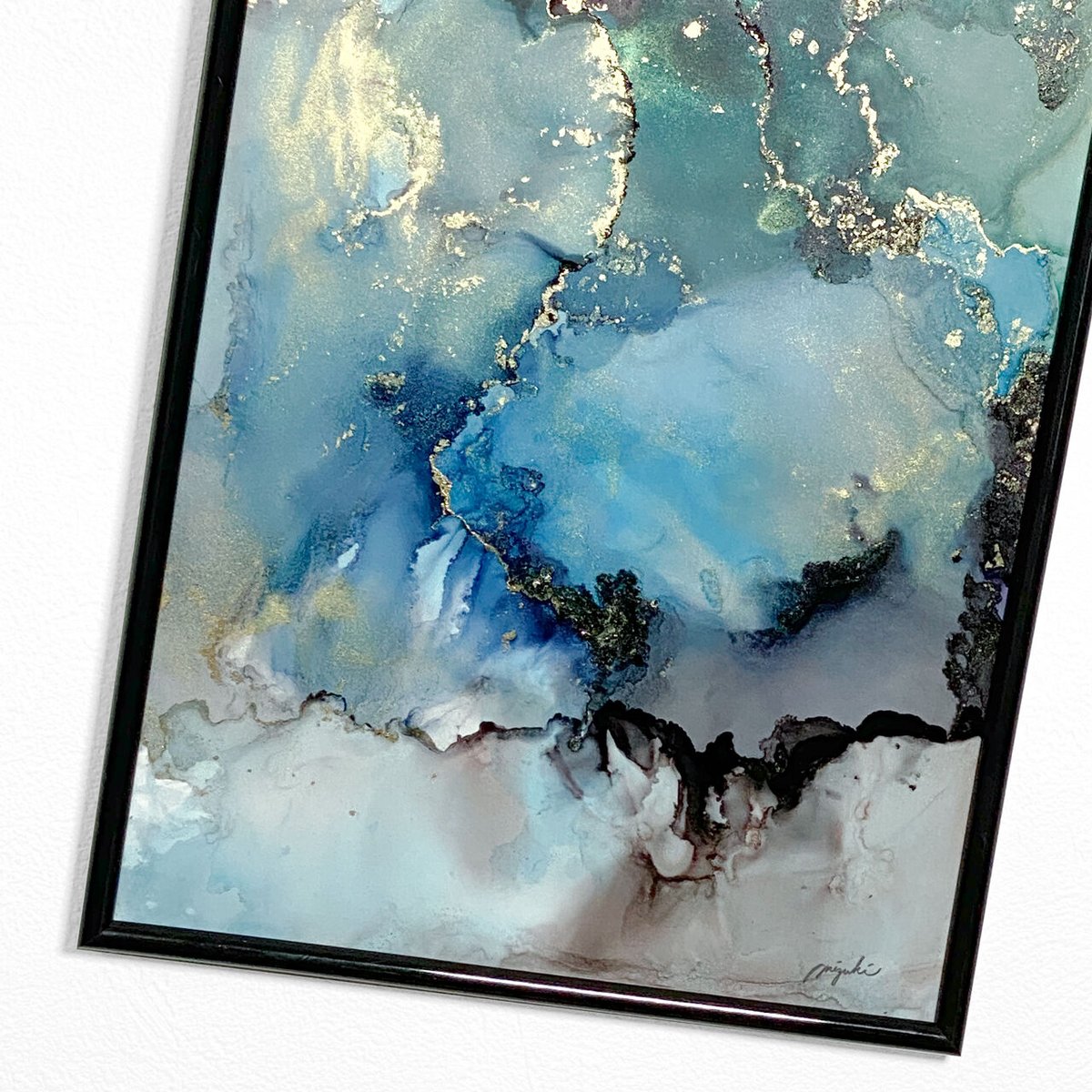 Twilight sky01／トワイライトスカイ01」 alcohol ink art in