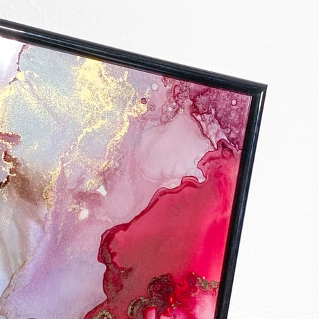 「Bordeaux 03／ボルドー 03」 alcohol ink art interior poster／アルコールインクアート インテリアポスター